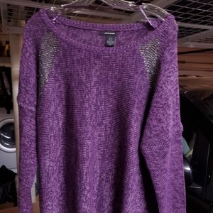DKNY Jeans womens sweater pullover purple